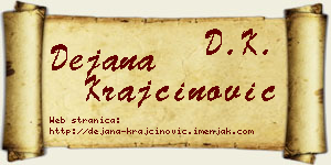 Dejana Krajčinović vizit kartica